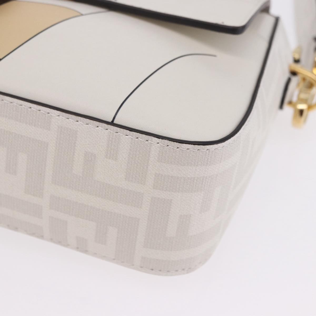 FENDI Zucca Canvas Mamma Baguette Bag PVC 2way Antonio Lopez White Auth 204325M
