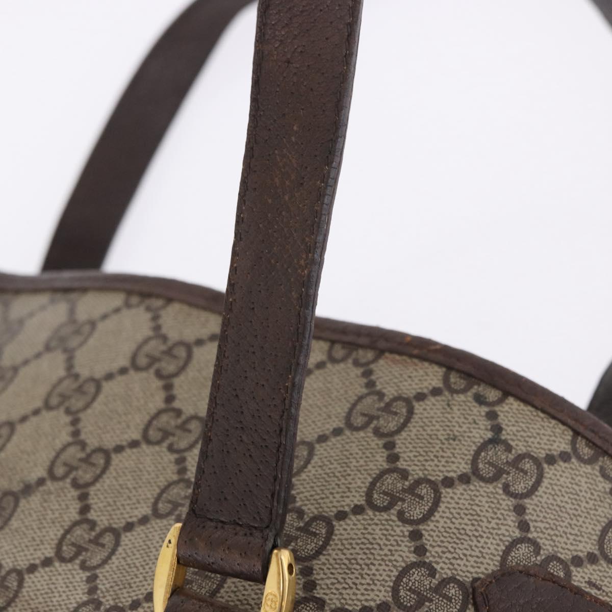 GUCCI GG Supreme Web Sherry Line Tote Bag PVC Beige Gold 39 02 091 Auth 204333