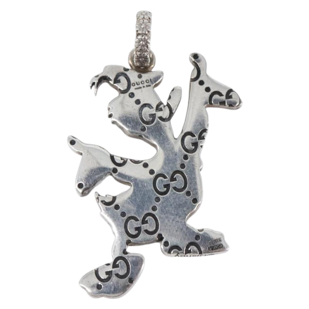 GUCCI Donald Duck Pendant Top Ag925 Disney Collaboration Silver Auth 204340M