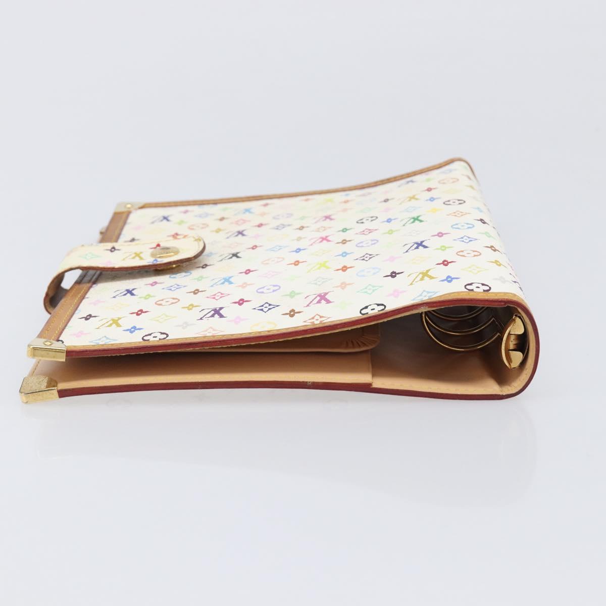 LOUIS VUITTON Monogram Multicolor Agenda GM Cover White R20894 LV Auth 204341V