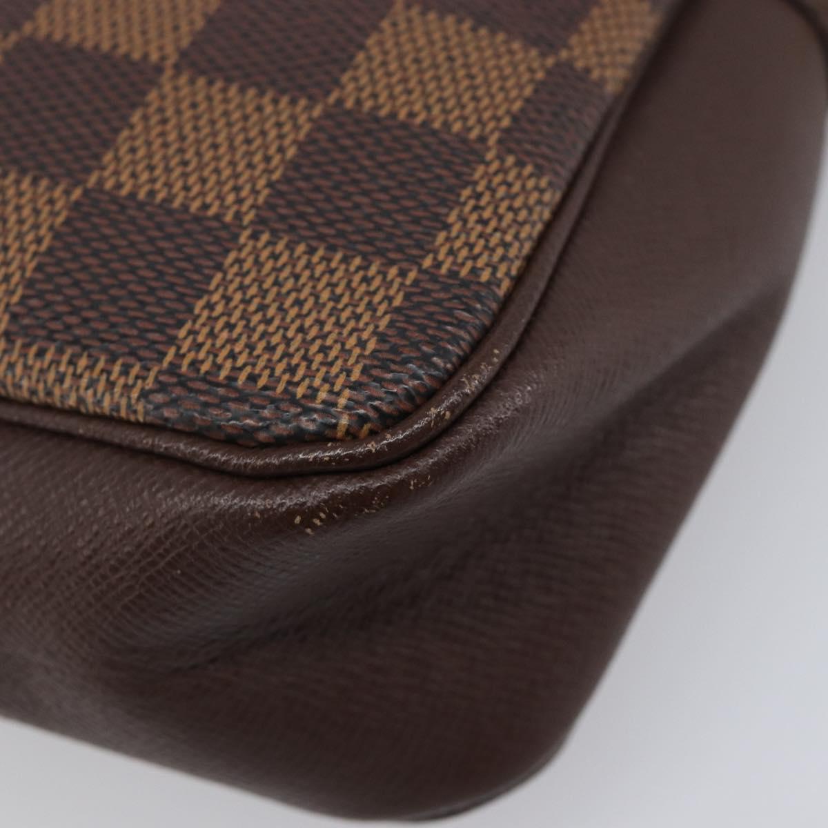 LOUIS VUITTON Damier Ebene Trousse Makeup Pouch N51982 LV Auth 204350