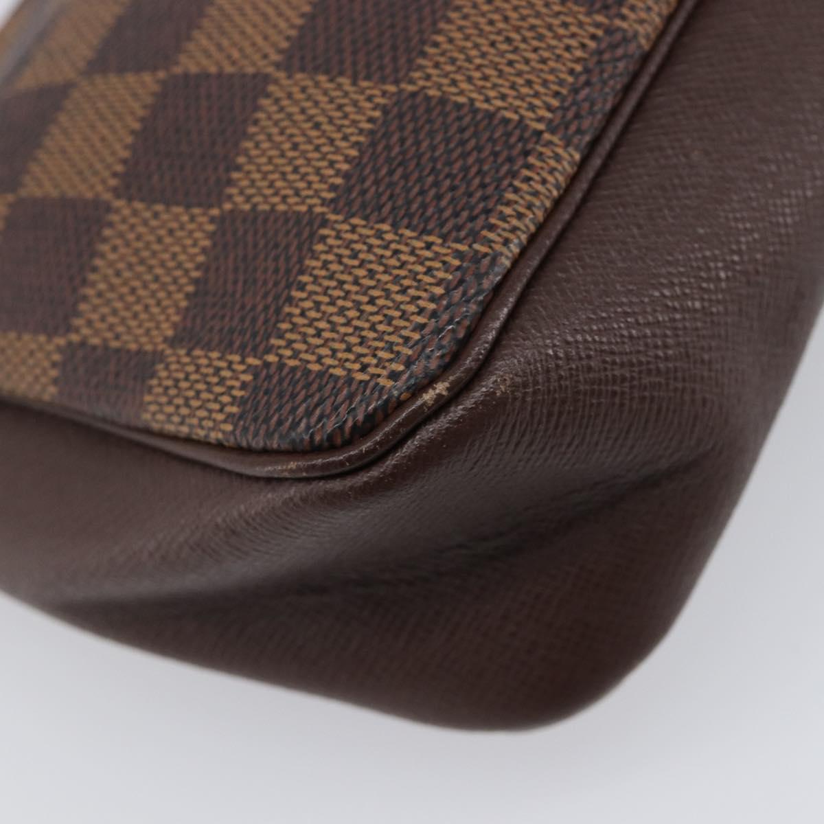 LOUIS VUITTON Damier Ebene Trousse Makeup Pouch N51982 LV Auth 204350