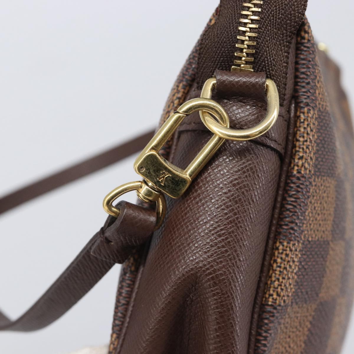 LOUIS VUITTON Damier Ebene Trousse Makeup Pouch N51982 LV Auth 204350