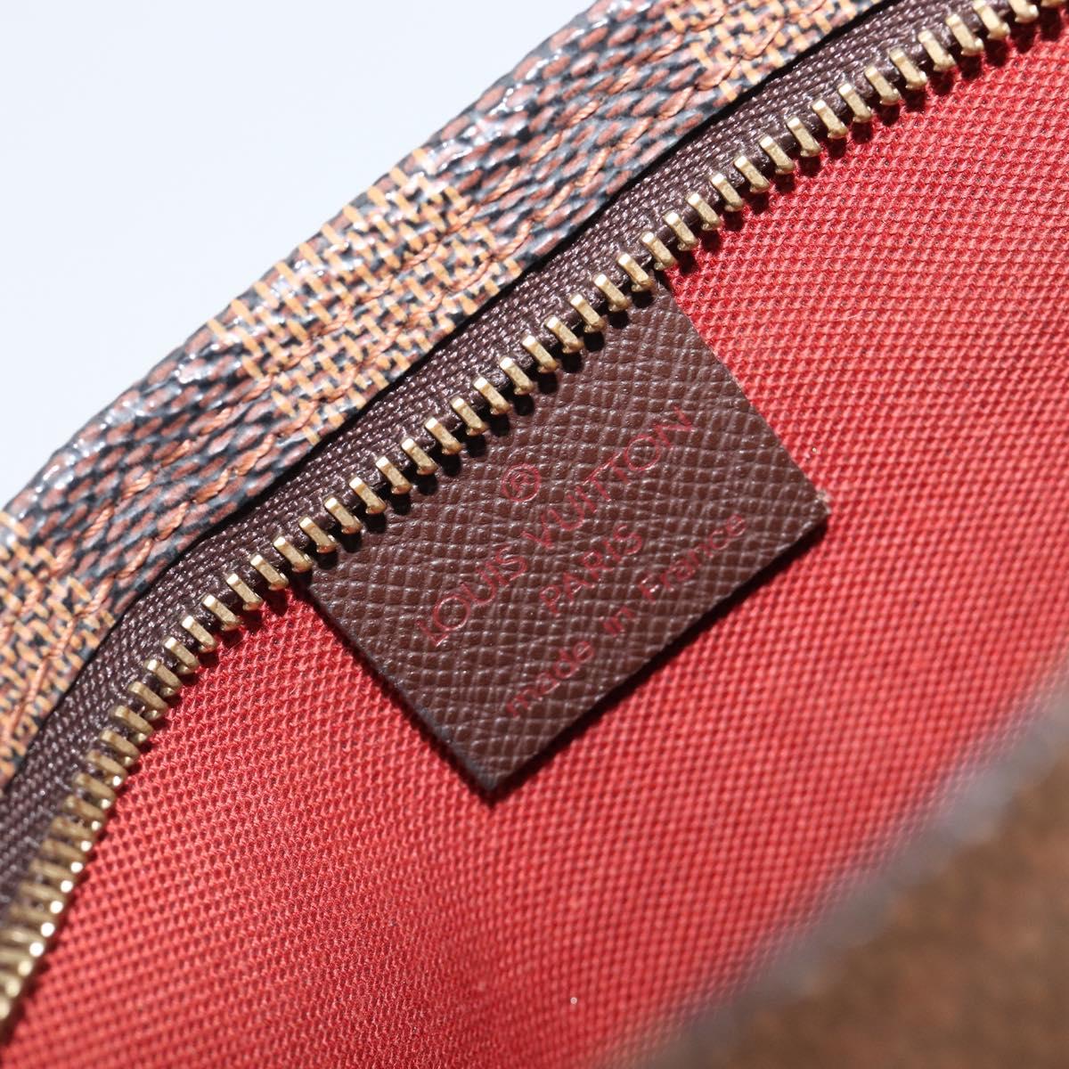 LOUIS VUITTON Damier Ebene Trousse Makeup Pouch N51982 LV Auth 204350