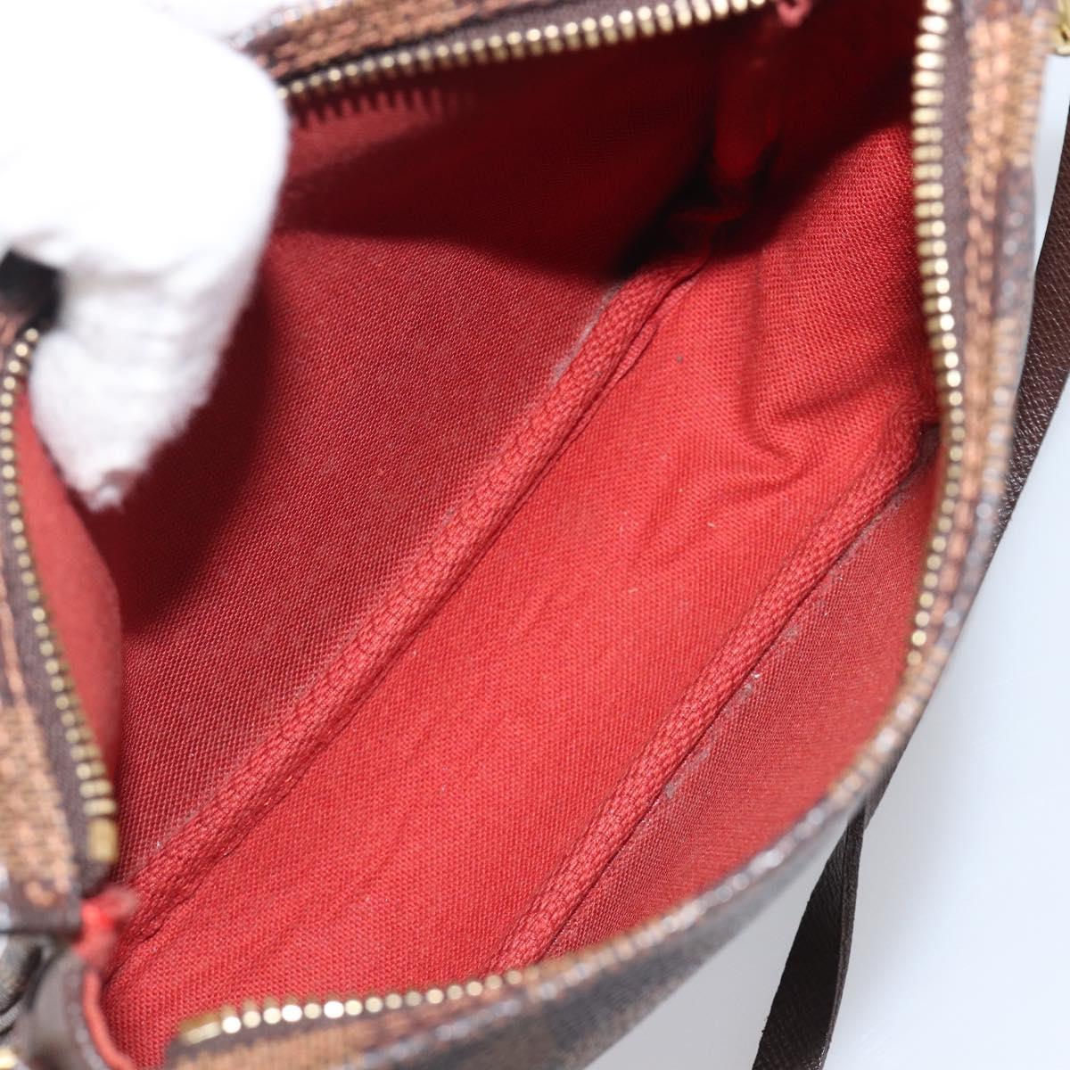 LOUIS VUITTON Damier Ebene Trousse Makeup Pouch N51982 LV Auth 204350