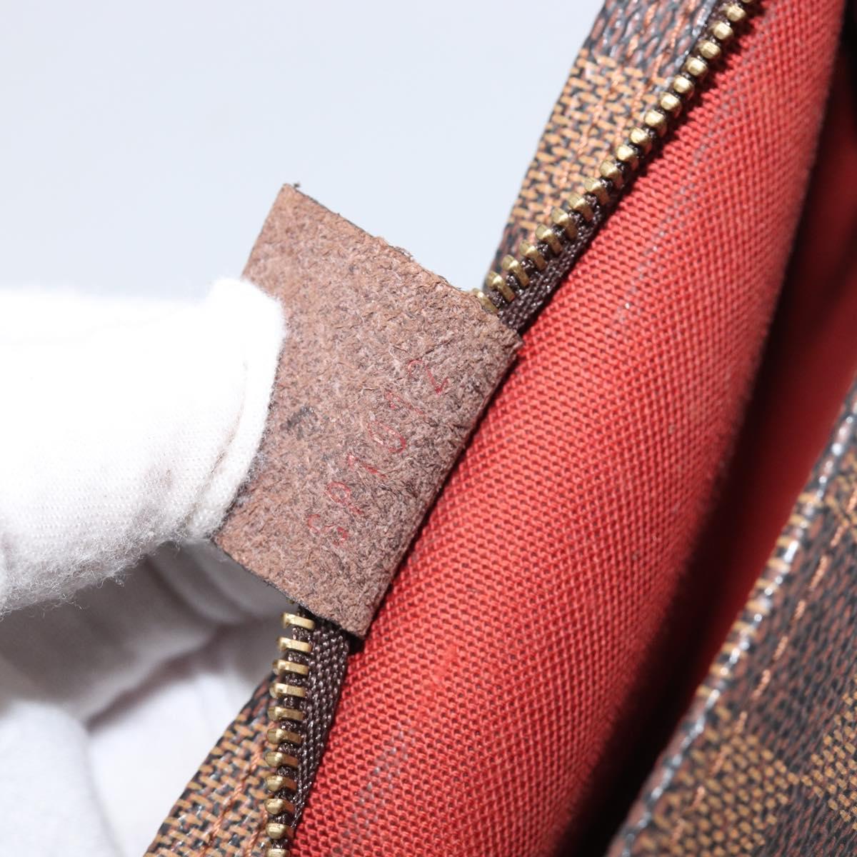LOUIS VUITTON Damier Ebene Trousse Makeup Pouch N51982 LV Auth 204350