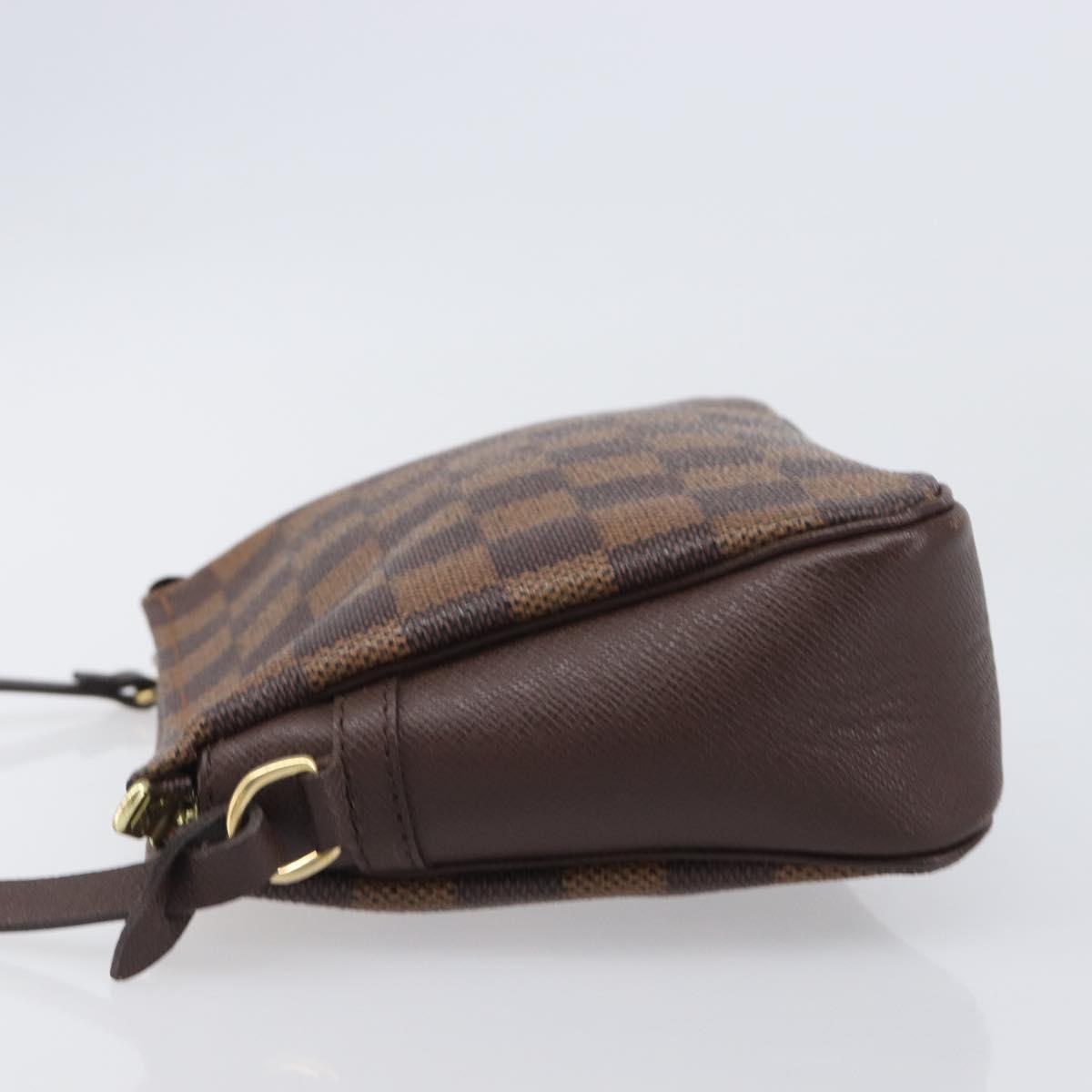 LOUIS VUITTON Damier Ebene Trousse Makeup Pouch N51982 LV Auth 204350