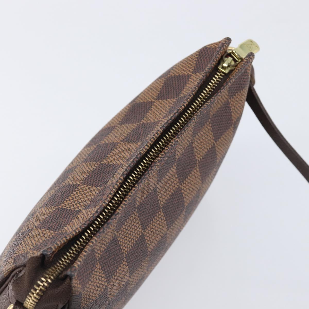 LOUIS VUITTON Damier Ebene Trousse Makeup Pouch N51982 LV Auth 204350