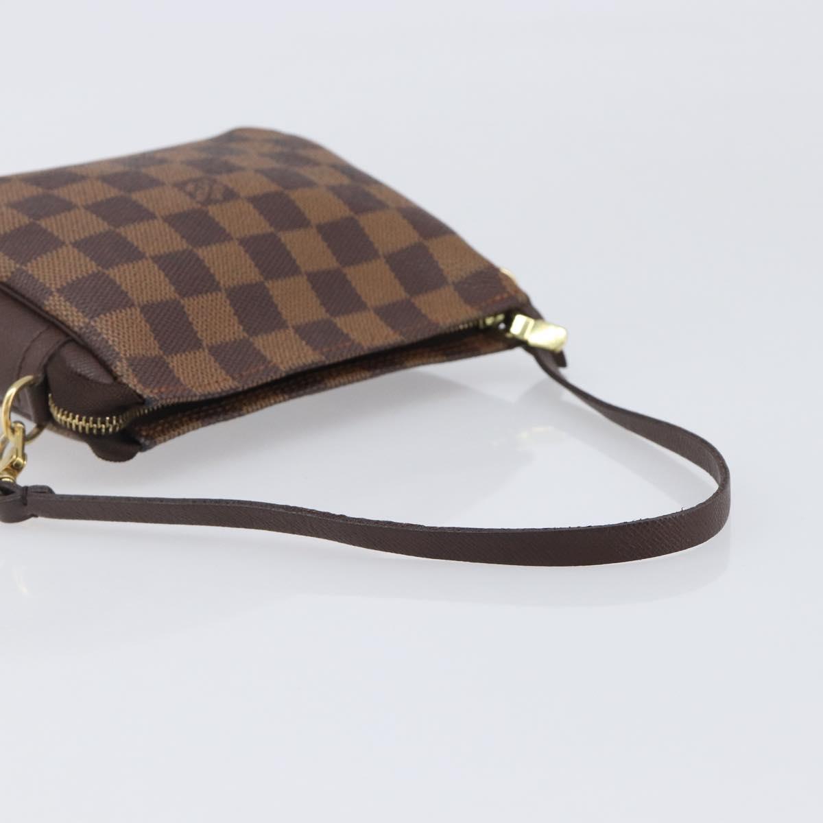 LOUIS VUITTON Damier Ebene Trousse Makeup Pouch N51982 LV Auth 204350