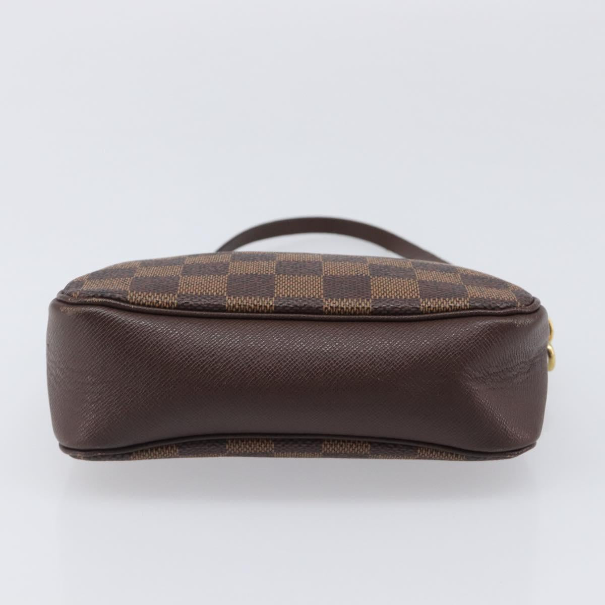 LOUIS VUITTON Damier Ebene Trousse Makeup Pouch N51982 LV Auth 204350