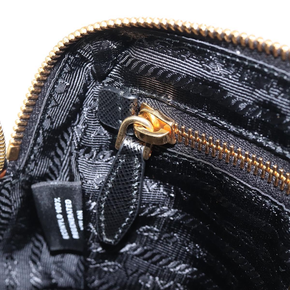 PRADA Pouch Nylon Ivory Gold Auth 204353A