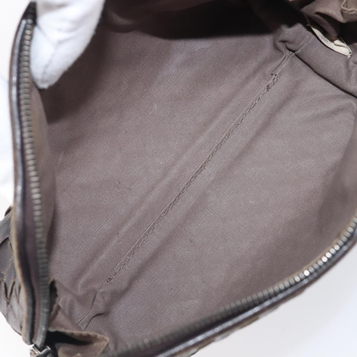 BOTTEGA VENETA INTRECCIATO Pouch Leather Brown 132534 Auth 204355