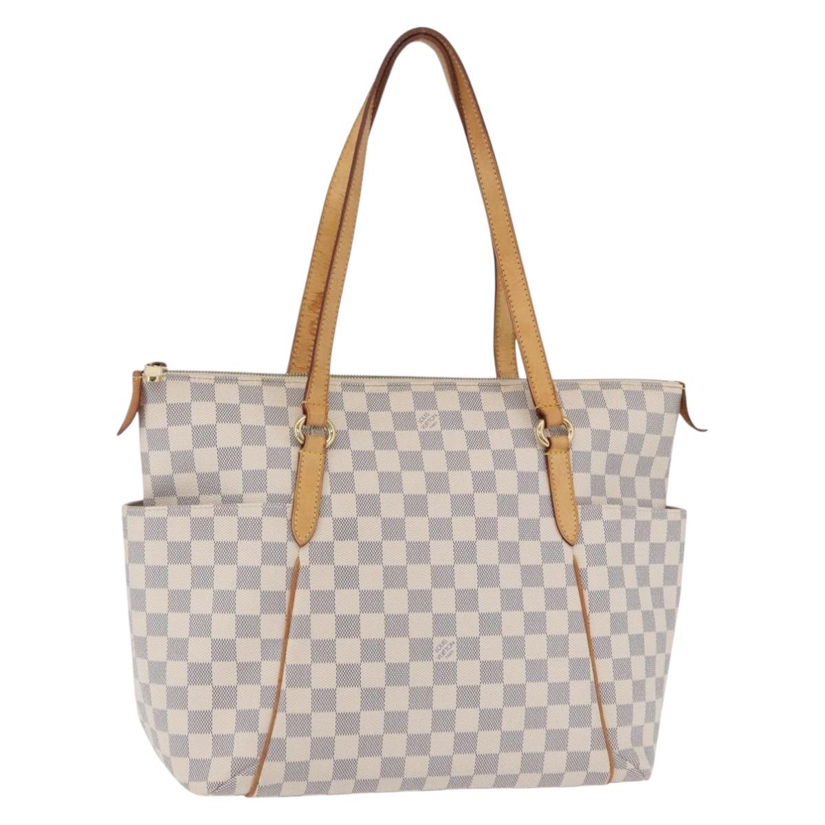 LOUIS VUITTON Damier Azur Totally MM Tote Bag N51262 LV Auth 204356