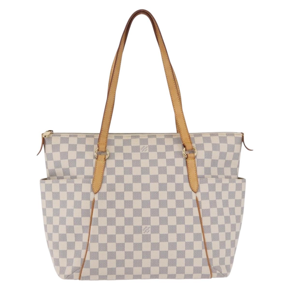 LOUIS VUITTON Damier Azur Totally MM Tote Bag N51262 LV Auth 204356