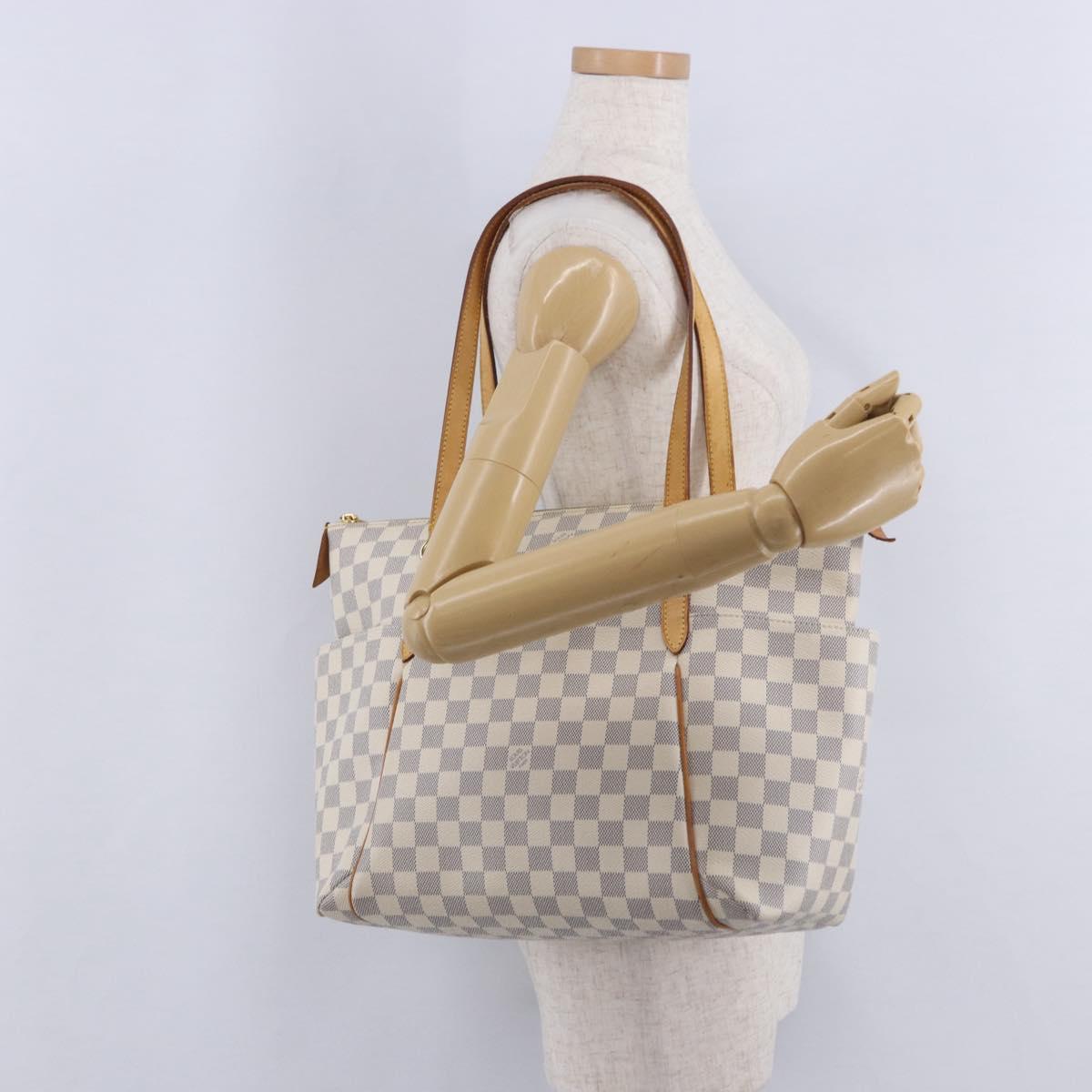 LOUIS VUITTON Damier Azur Totally MM Tote Bag N51262 LV Auth 204356