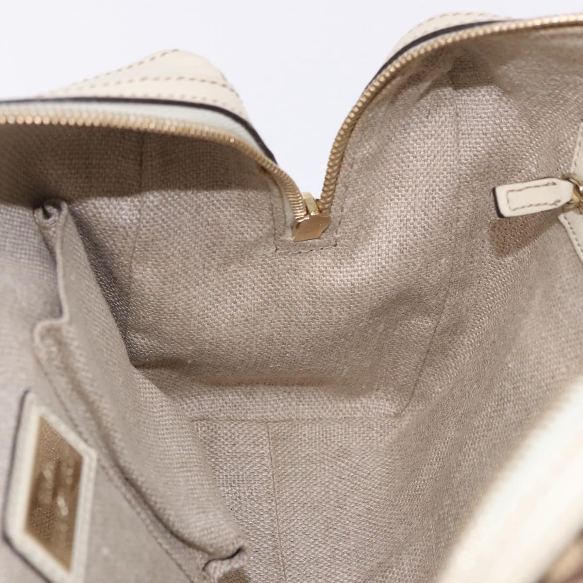 GUCCI Hand Bag Canvas Beige Gold 170009 Auth 204360V