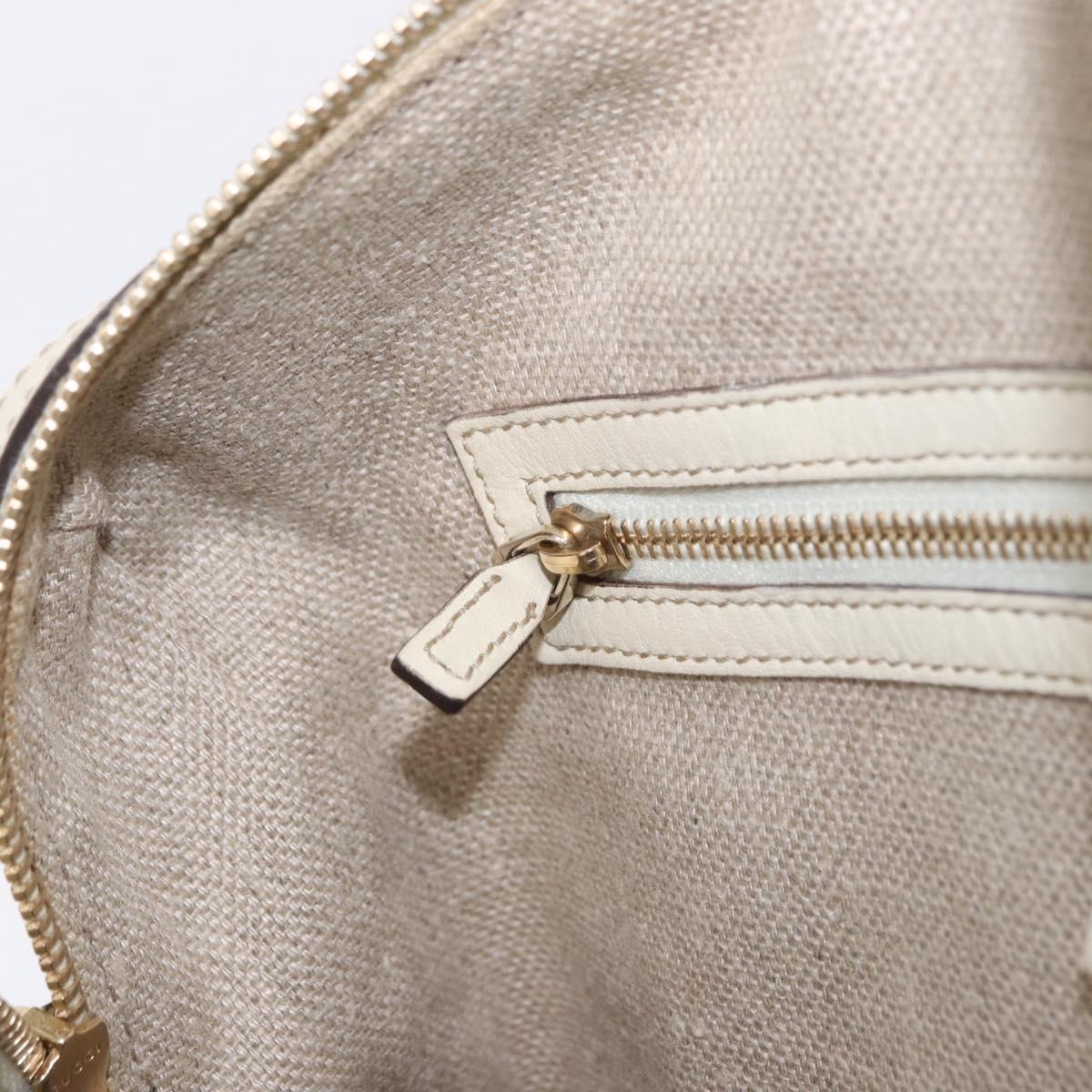 GUCCI Hand Bag Canvas Beige Gold 170009 Auth 204360V