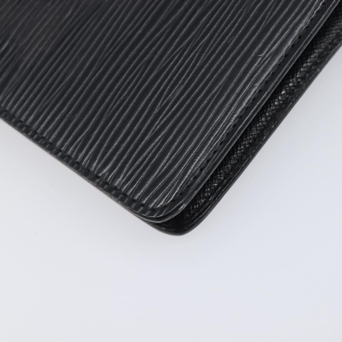 LOUIS VUITTON Epi Agenda MM Day Planner Cover Black R20042 LV Auth 204361