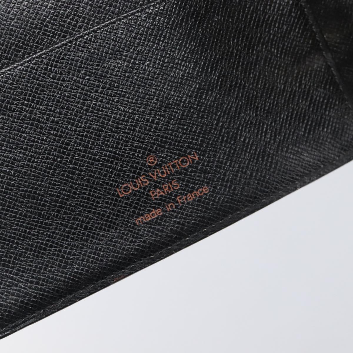LOUIS VUITTON Epi Agenda MM Day Planner Cover Black R20042 LV Auth 204361