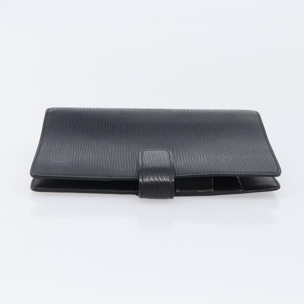 LOUIS VUITTON Epi Agenda MM Day Planner Cover Black R20042 LV Auth 204361