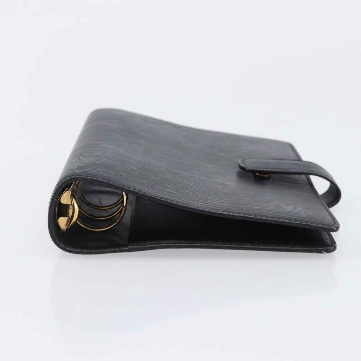 LOUIS VUITTON Epi Agenda MM Day Planner Cover Black R20042 LV Auth 204361