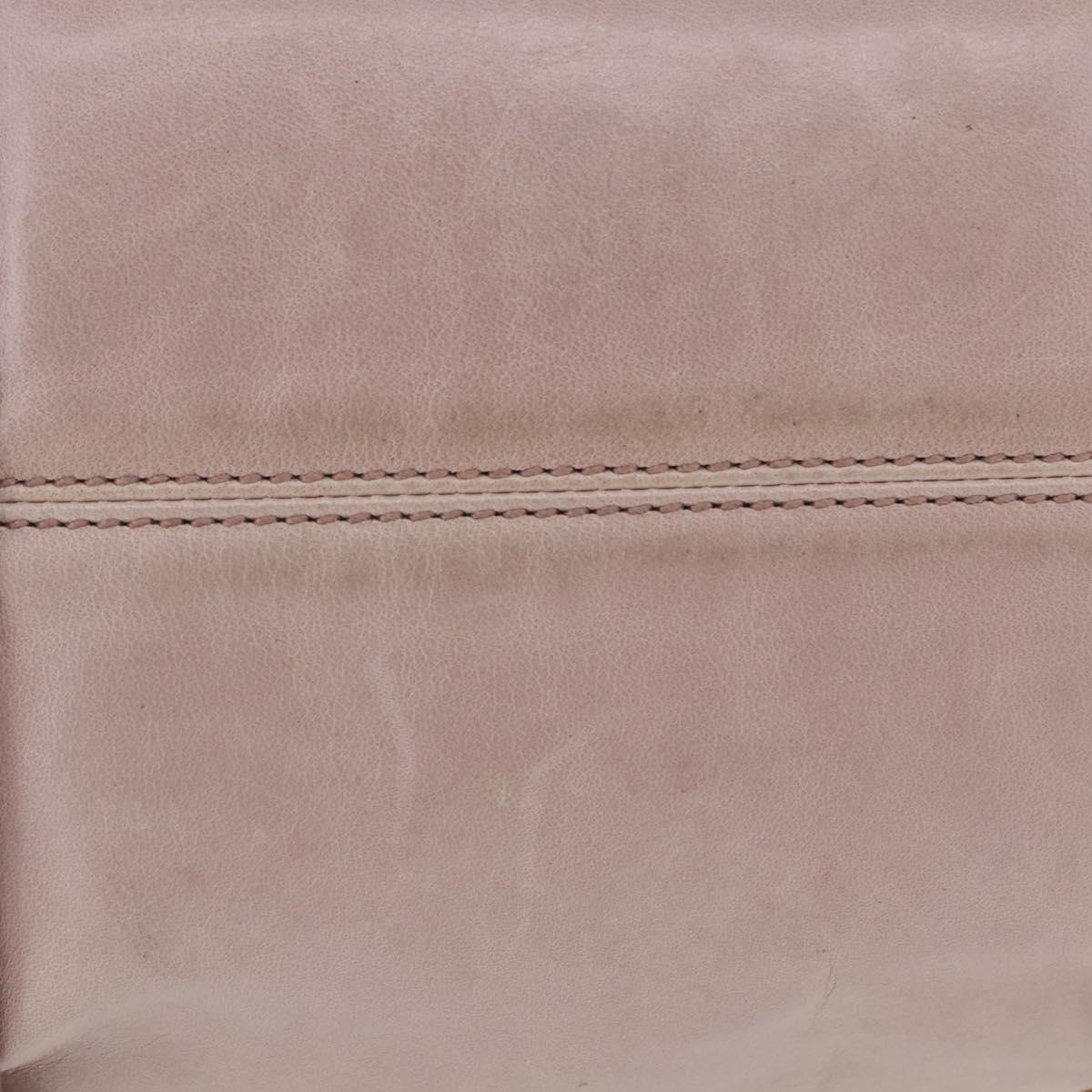 Miu Miu Hand Bag Vitellolux 2way Pink Gold Auth 204364A