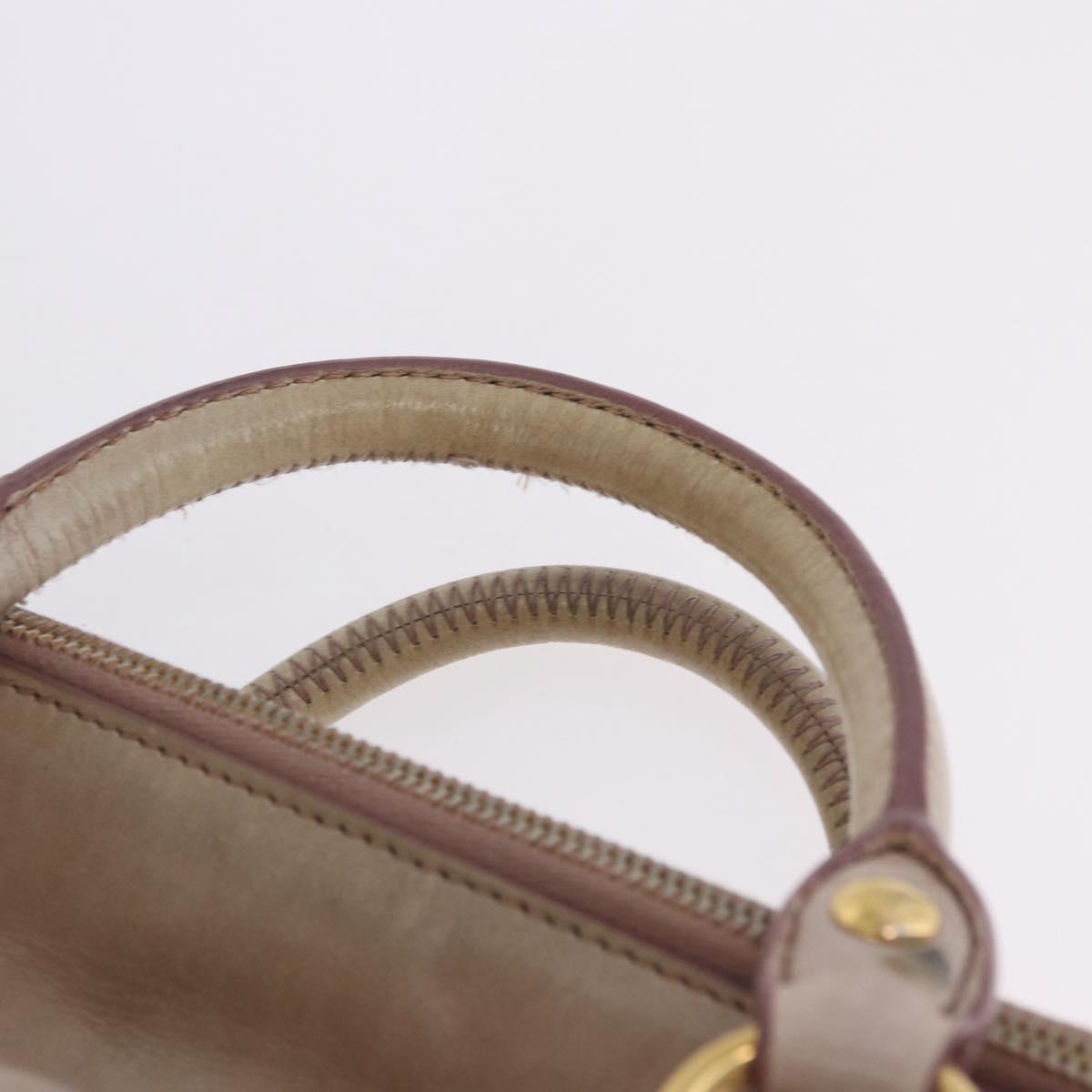 Miu Miu Hand Bag Vitellolux 2way Pink Gold Auth 204364A
