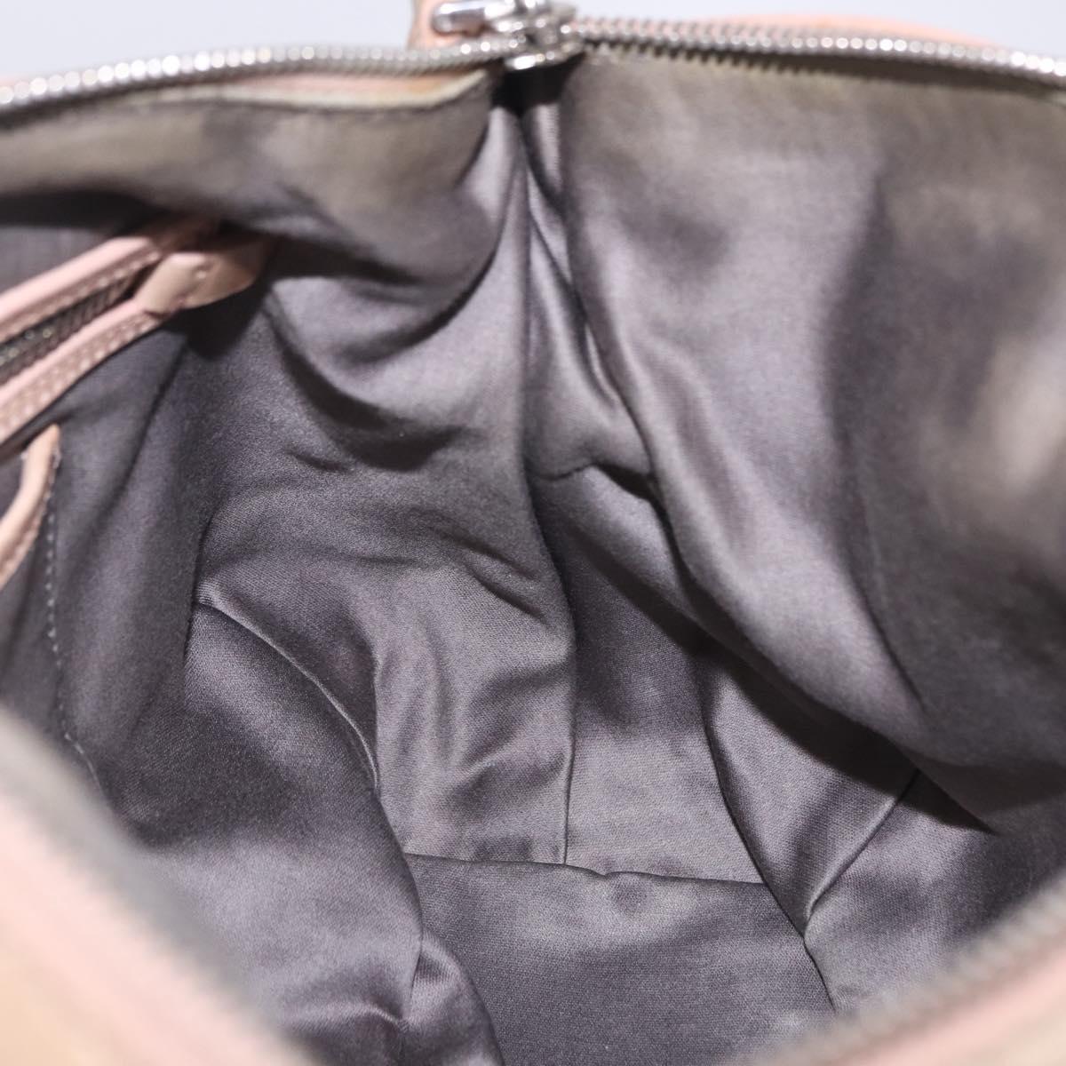 Miu Miu Hand Bag Leather 2way Pink Silver Auth 204371A