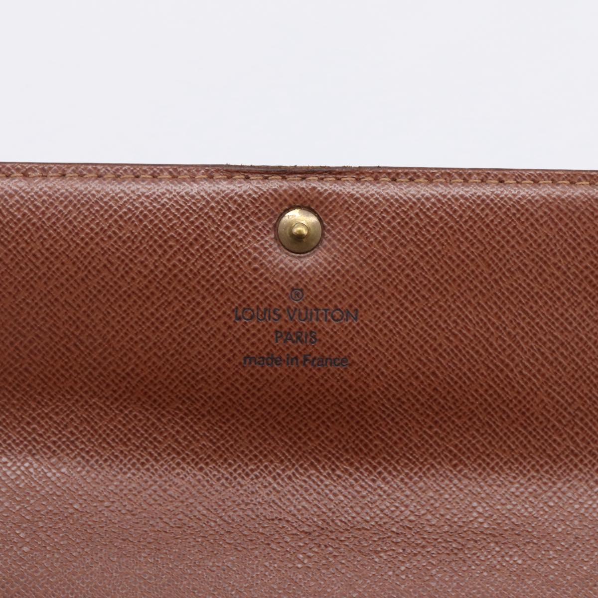 LOUIS VUITTON Monogram Portefeuille Sarah Long Wallet M61734 LV Auth 204373
