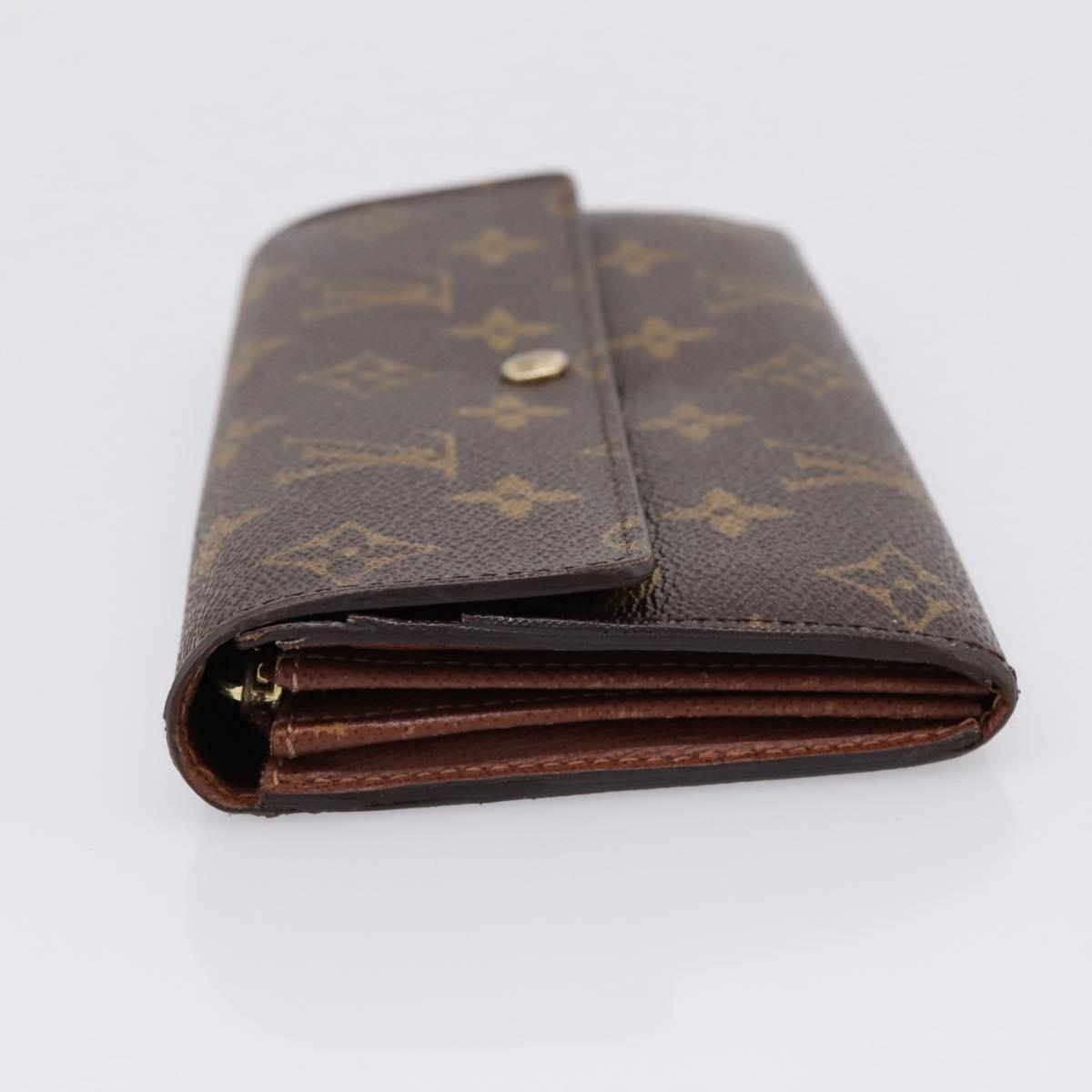 LOUIS VUITTON Monogram Portefeuille Sarah Long Wallet M61734 LV Auth 204373