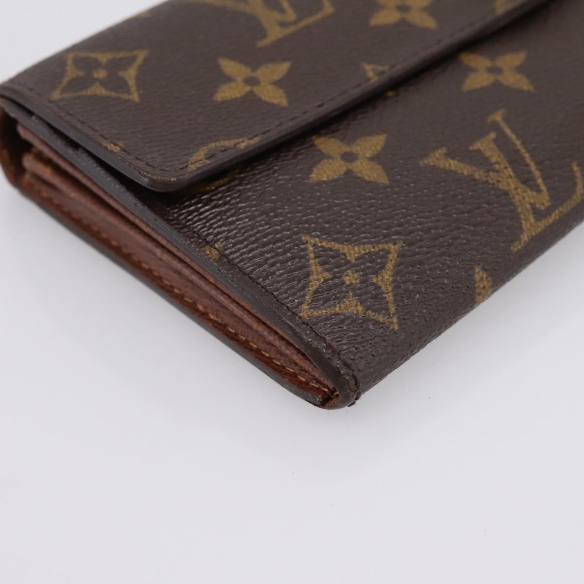LOUIS VUITTON Monogram Portefeuille Sarah Long Wallet M61734 LV Auth 204373