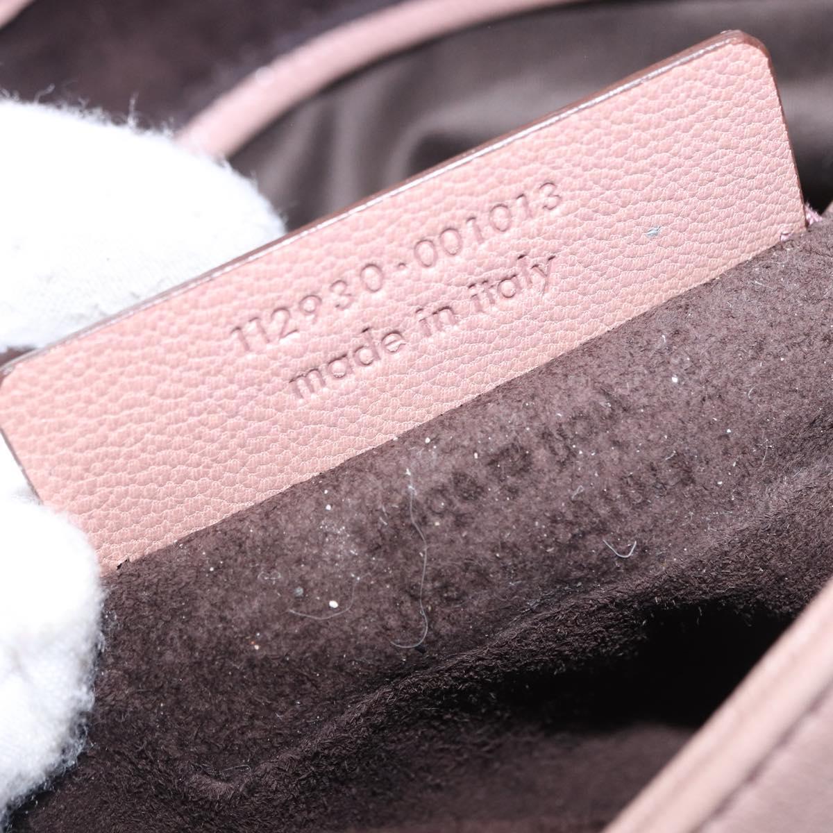 SAINT LAURENT Naja Shoulder Bag Leather Pink Silver Auth 204375