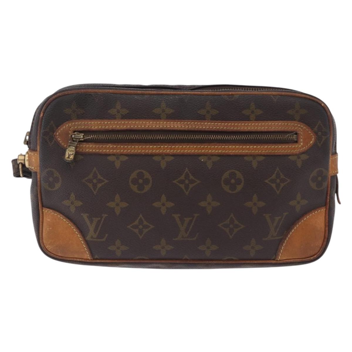 LOUIS VUITTON Monogram Marly Dragonne GM Clutch Bag M51825 LV Auth 204376