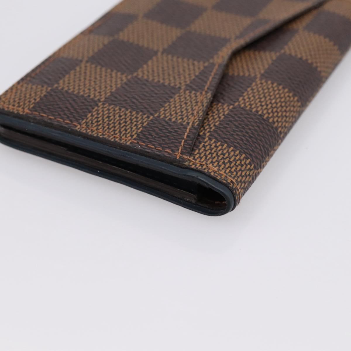 LOUIS VUITTON Damier Ebene Organizer Dupoch Card Case N63166 LV Auth 204379