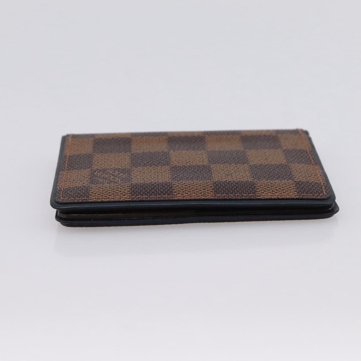 LOUIS VUITTON Damier Ebene Organizer Dupoch Card Case N63166 LV Auth 204379