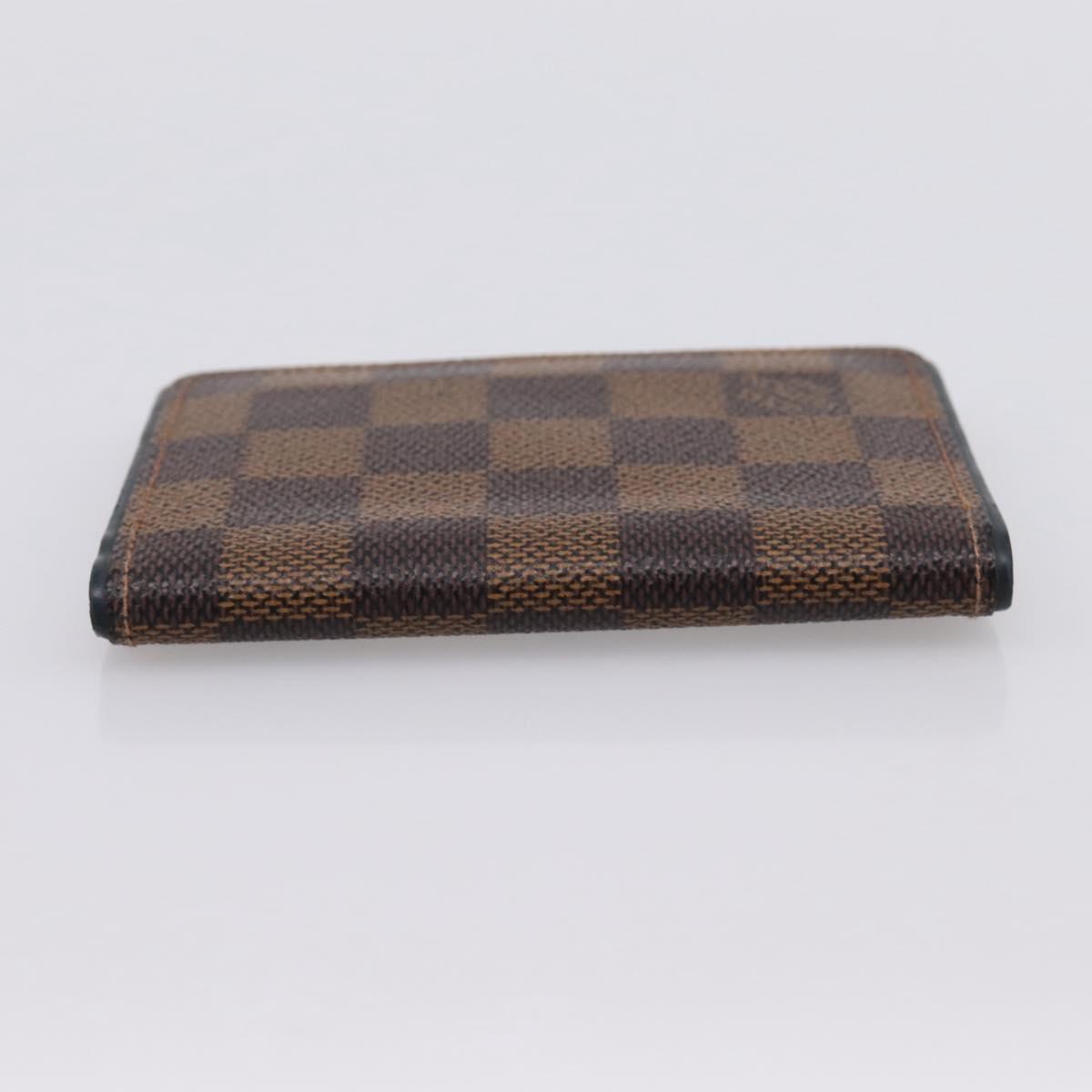 LOUIS VUITTON Damier Ebene Organizer Dupoch Card Case N63166 LV Auth 204379