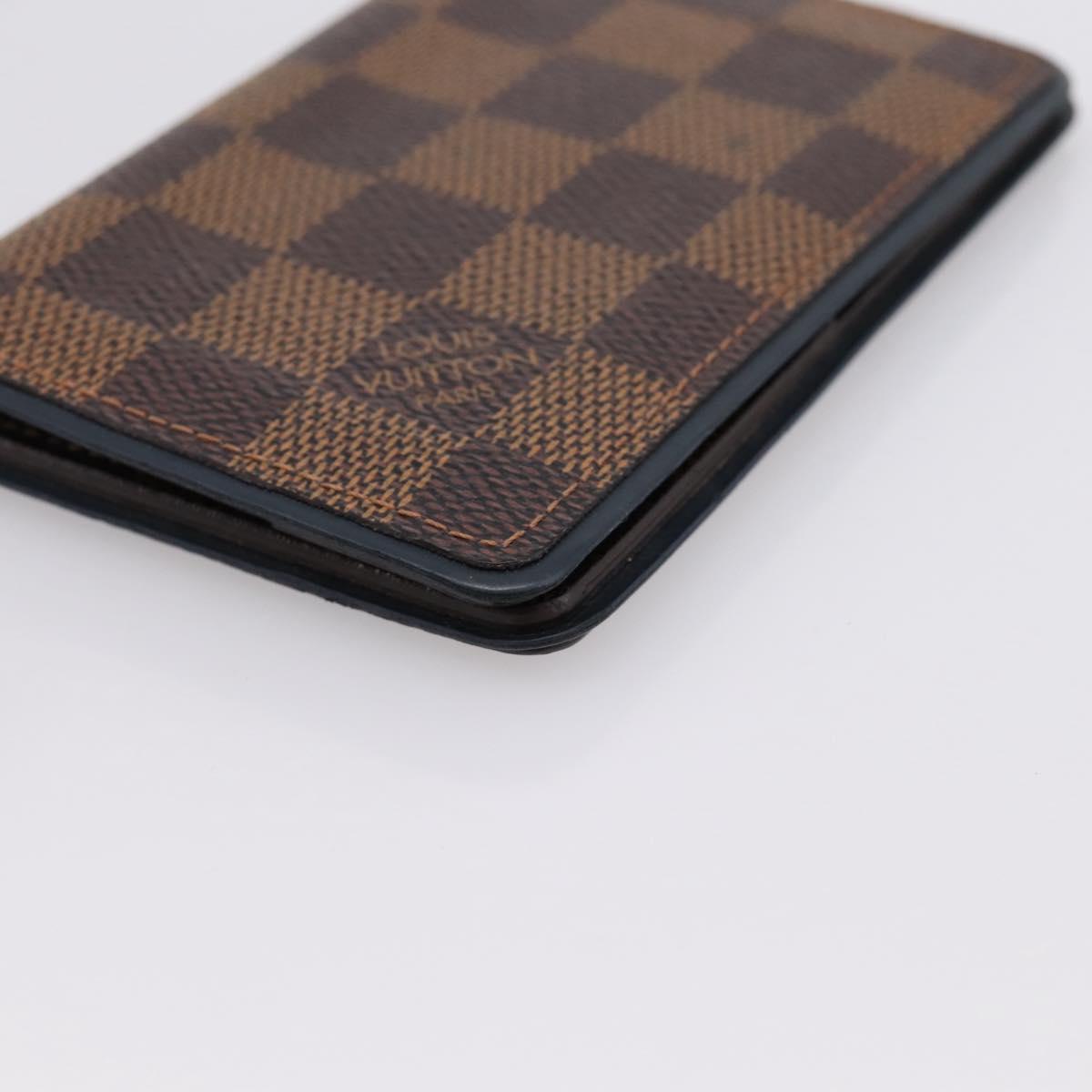 LOUIS VUITTON Damier Ebene Organizer Dupoch Card Case N63166 LV Auth 204379