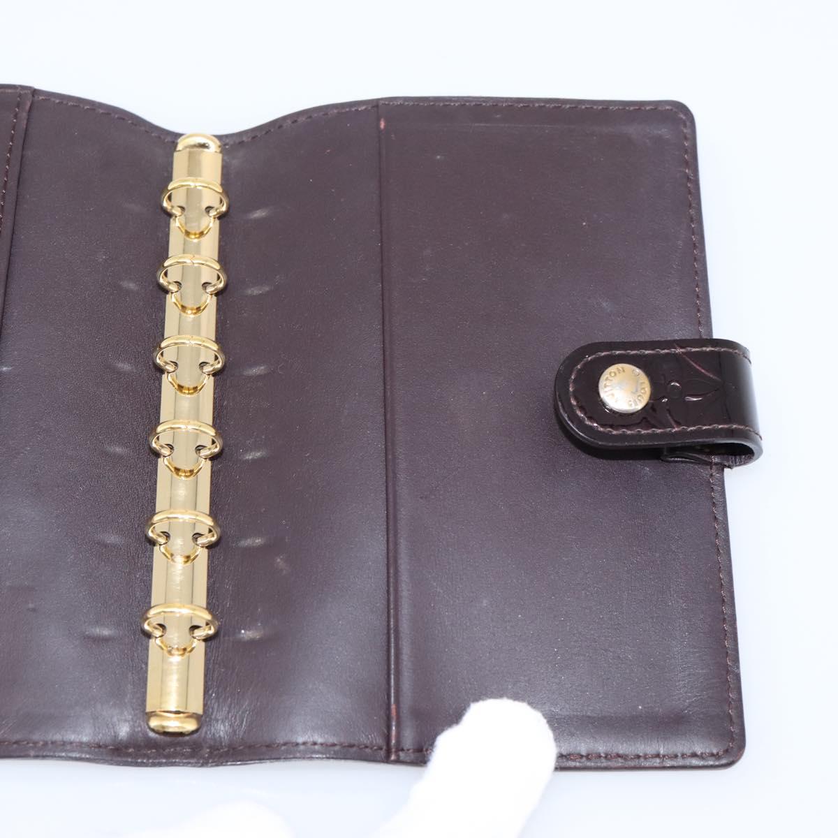 LOUIS VUITTON Monogram Vernis Agenda PM Cover Amarante R21026 LV Auth 204380A