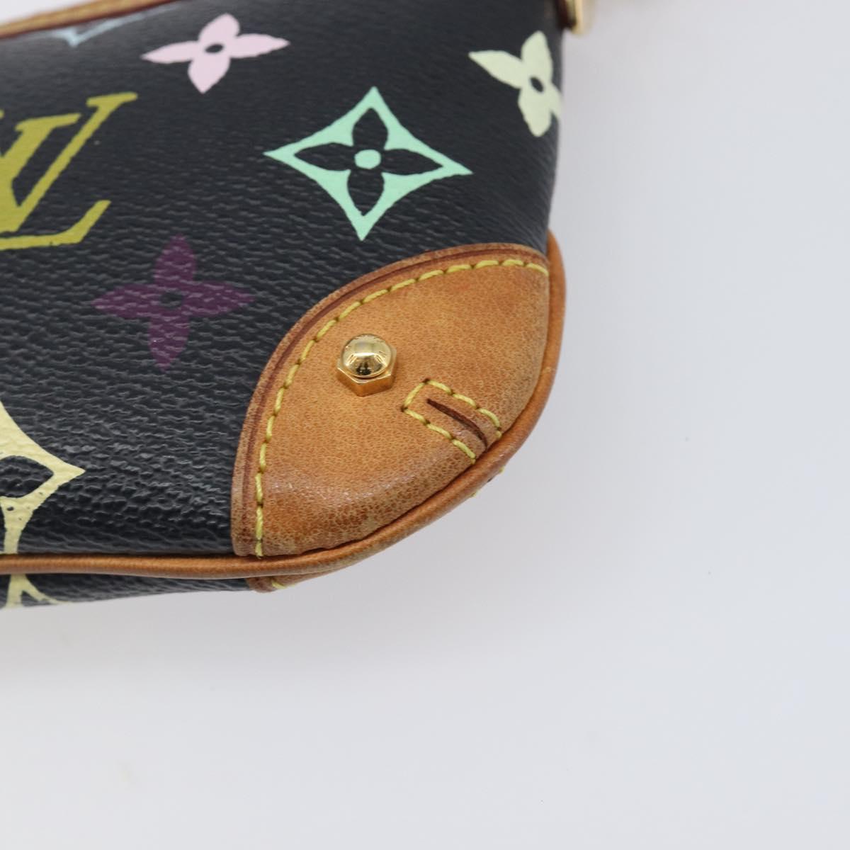 LOUIS VUITTON Monogram Multicolor Pochette Mila MM Black M60097 LV Auth 204383V