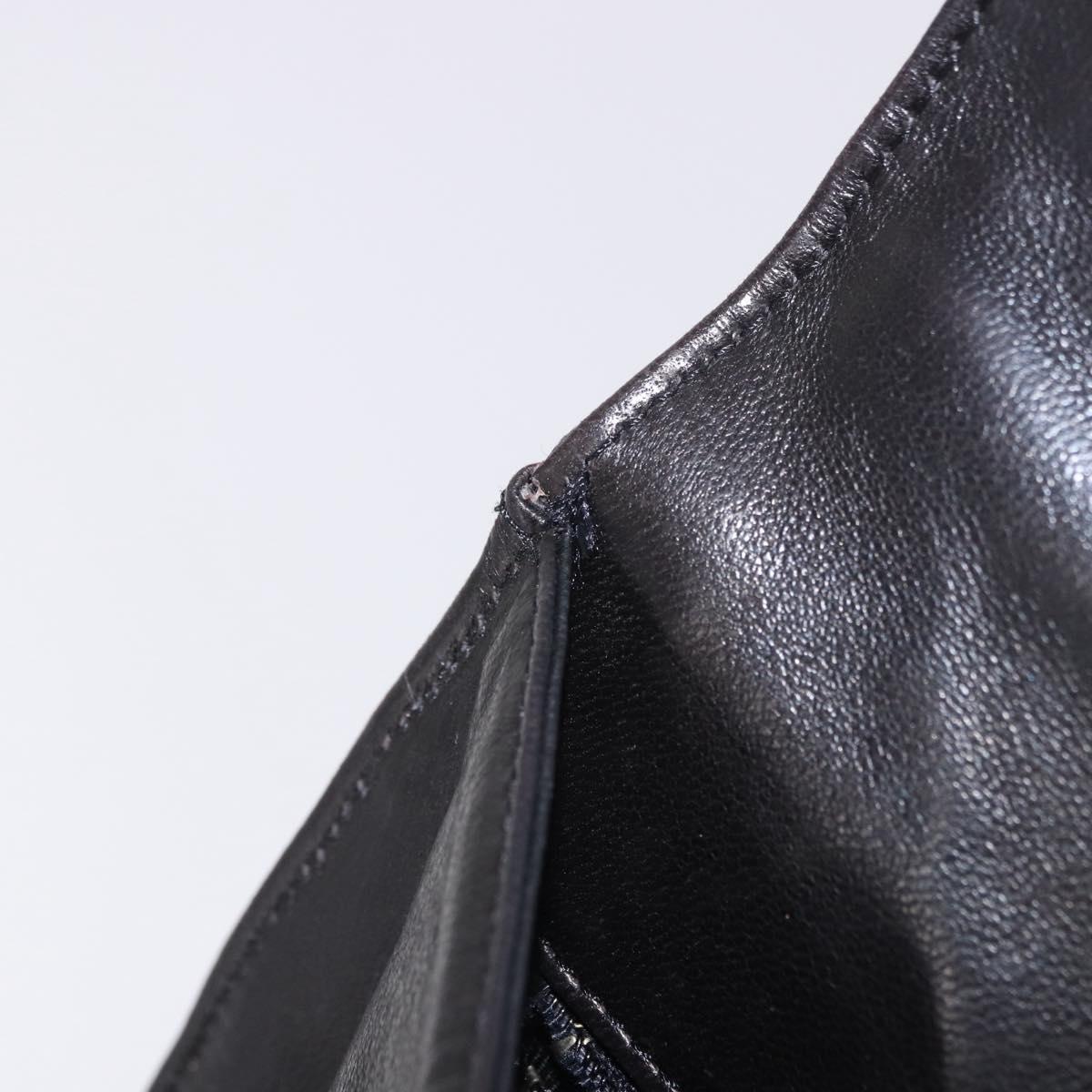 BALLY Hand Bag Leather Black Gold Auth 204388