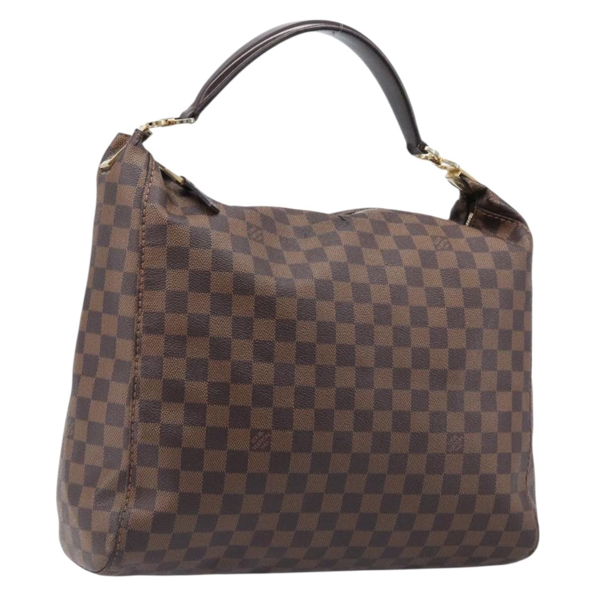 LOUIS VUITTON Damier Ebene Portobello PM Shoulder Bag N41184 LV Auth 204397