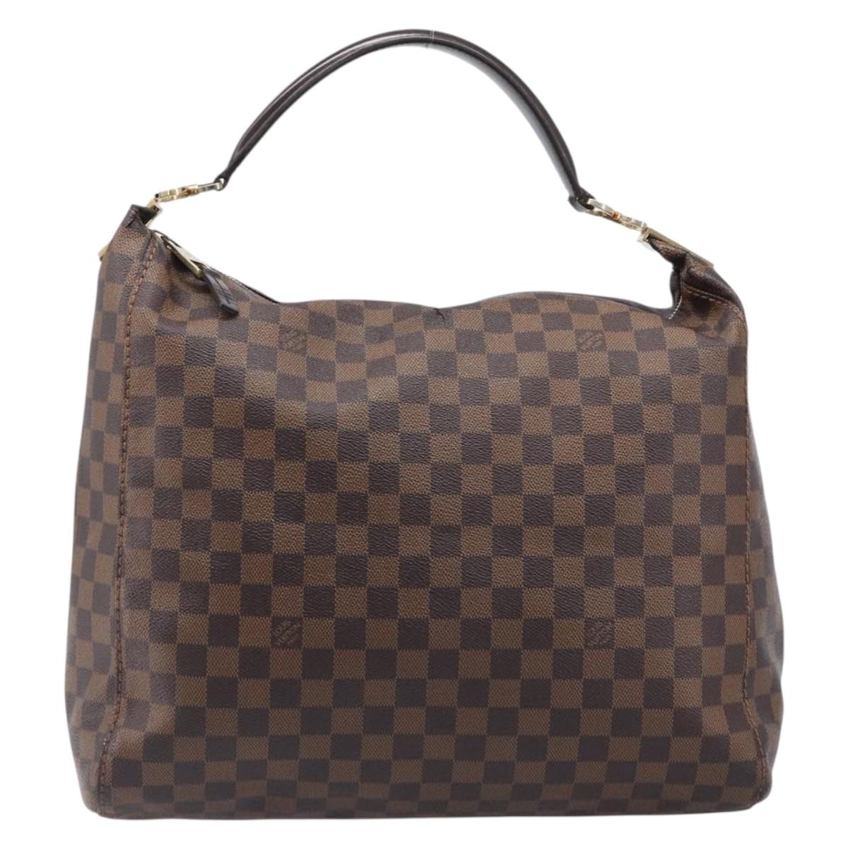 LOUIS VUITTON Damier Ebene Portobello PM Shoulder Bag N41184 LV Auth 204397