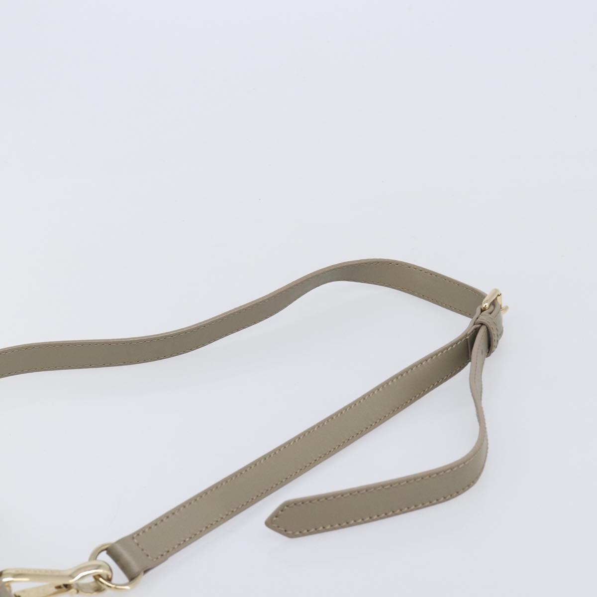 BURBERRY Nova Check Hand Bag PVC 2way Beige Gold Auth 204398V