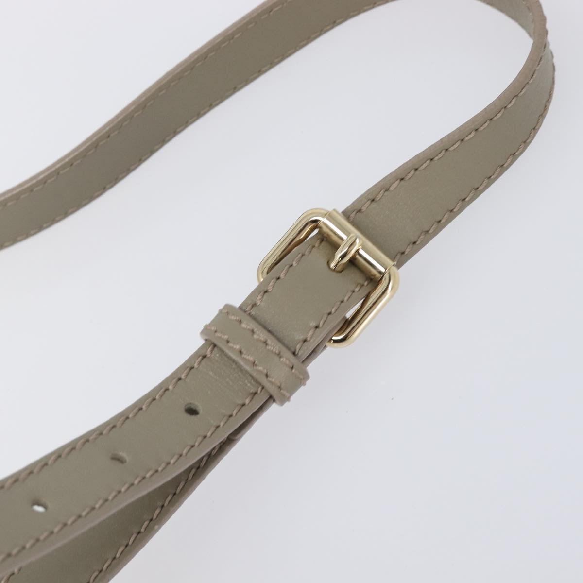 BURBERRY Nova Check Hand Bag PVC 2way Beige Gold Auth 204398V