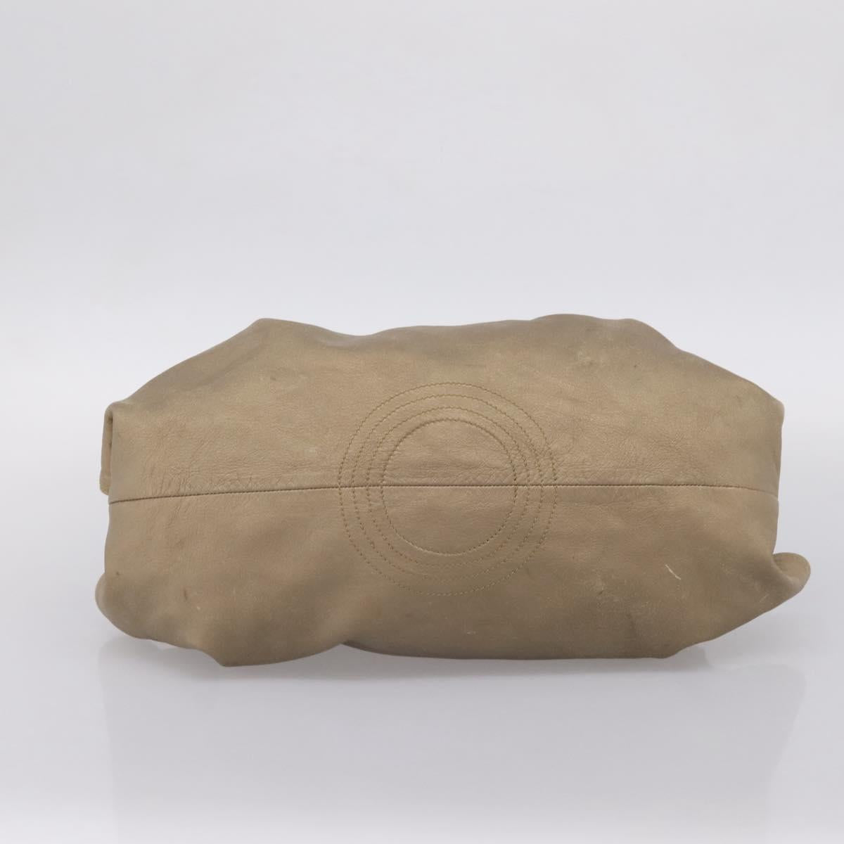 LOEWE Nappa Aire Anagram Hand Bag Leather Gold Auth 204401