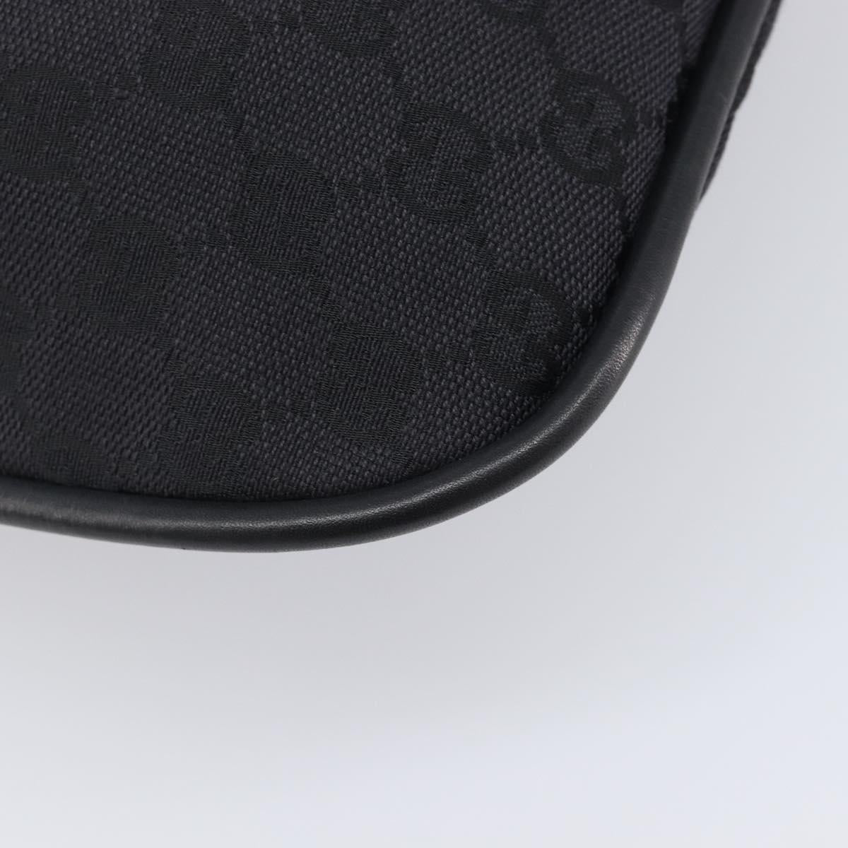 GUCCI GG Canvas Bamboo Hand Bag Black Silver 001 4033 Auth 204403A