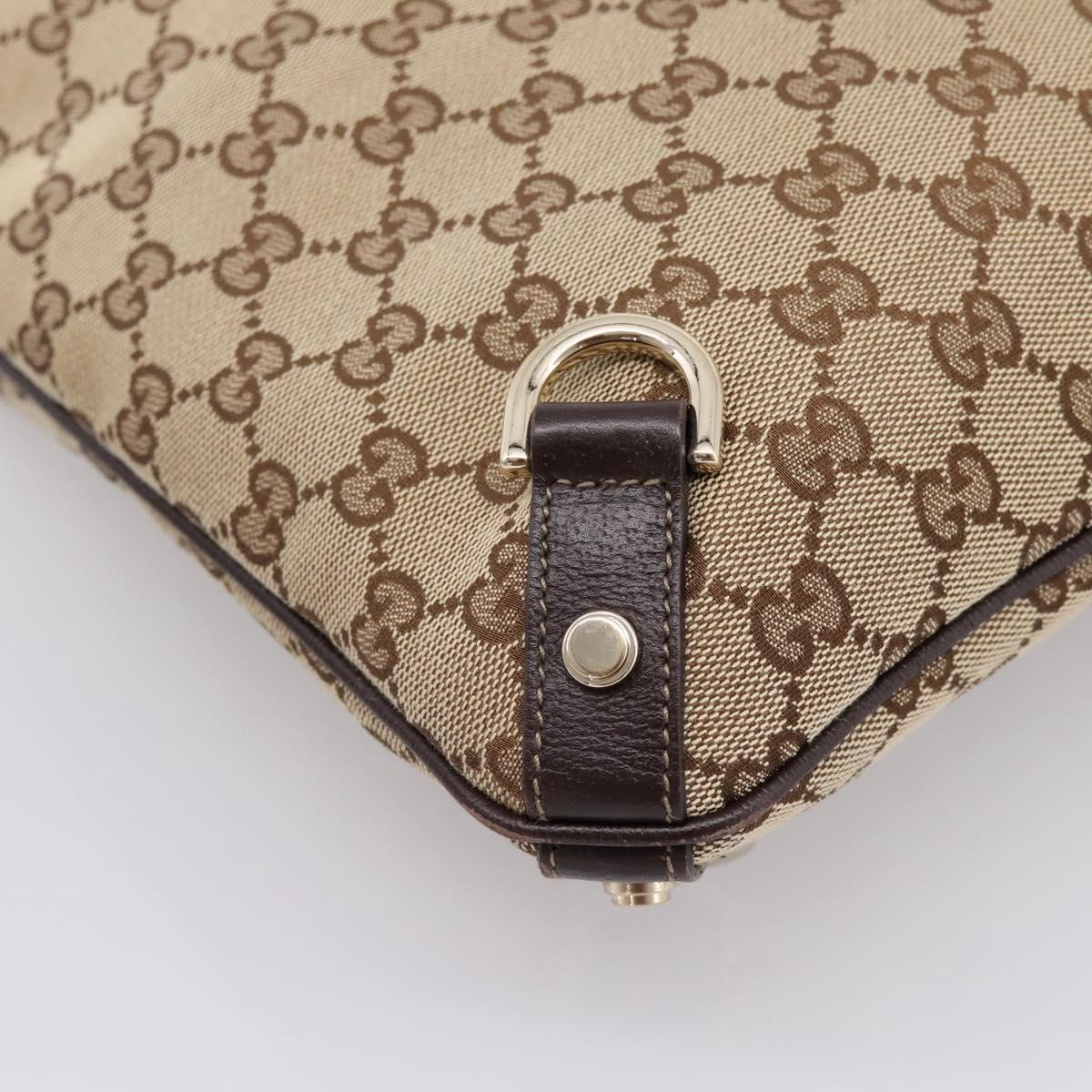 GUCCI GG Canvas Abbey Shoulder Bag Beige Gold 131326 Auth 204420A