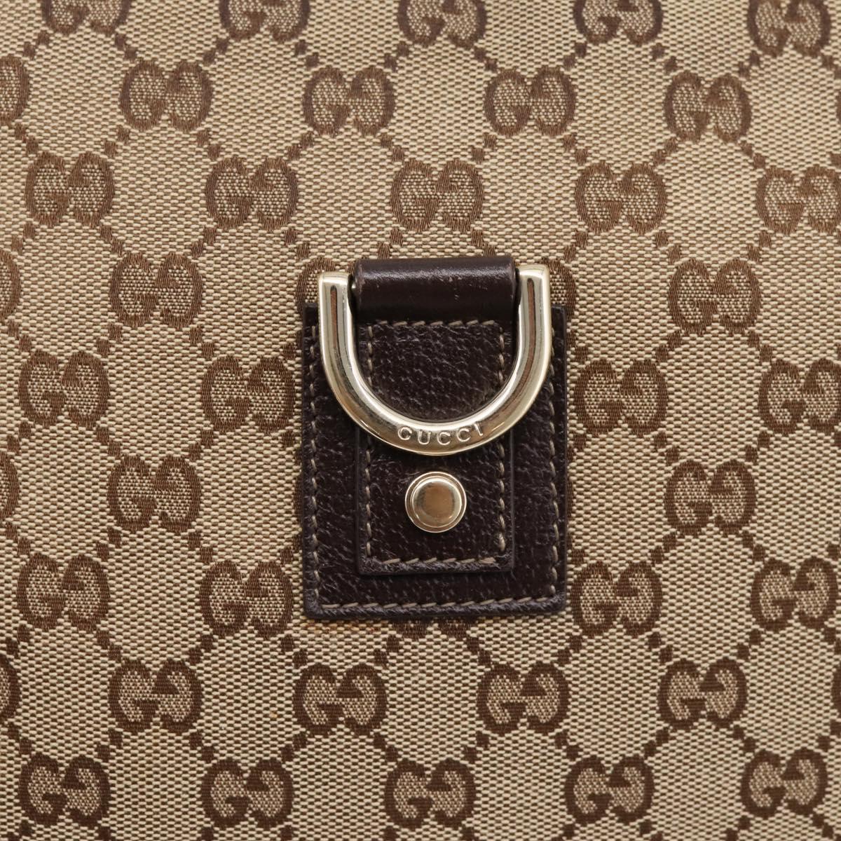 GUCCI GG Canvas Abbey Shoulder Bag Beige Gold 131326 Auth 204420A