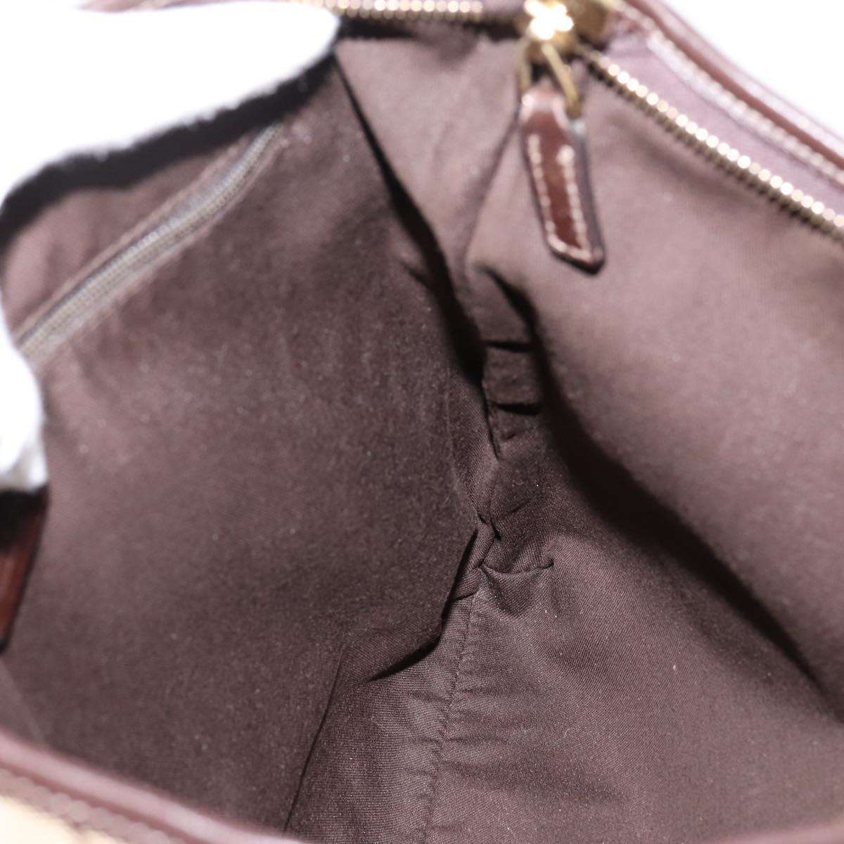 GUCCI GG Canvas Abbey Shoulder Bag Beige Gold 131326 Auth 204420A