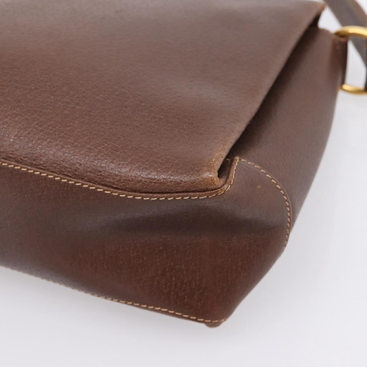GUCCI Bamboo Hand Bag Leather Brown Gold 000 33 0175 Auth 204425